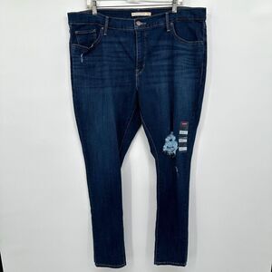 Levis 310 Shaping Super Skinny Denim Jeans Plus Size 20W Dark Wash Stretch New‎